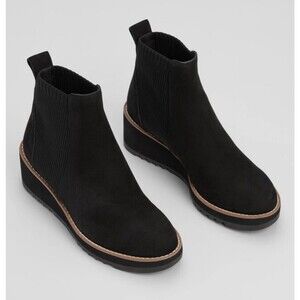 New Eileen Fisher Lilou Nick Recycled Stretch Knit Bootie Wedge Platform Women 7